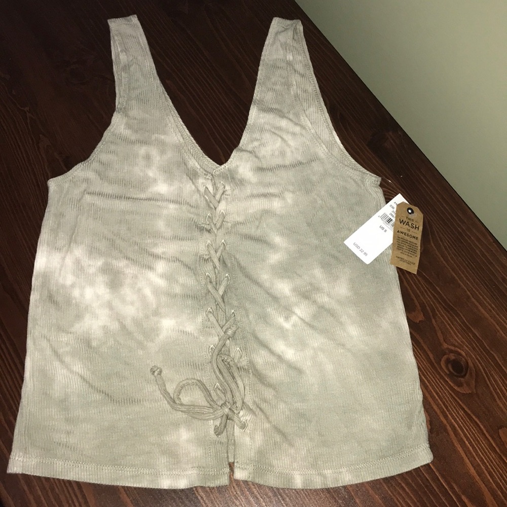 FINAL PRICE {AE} soft & sexy rib lace up tank
